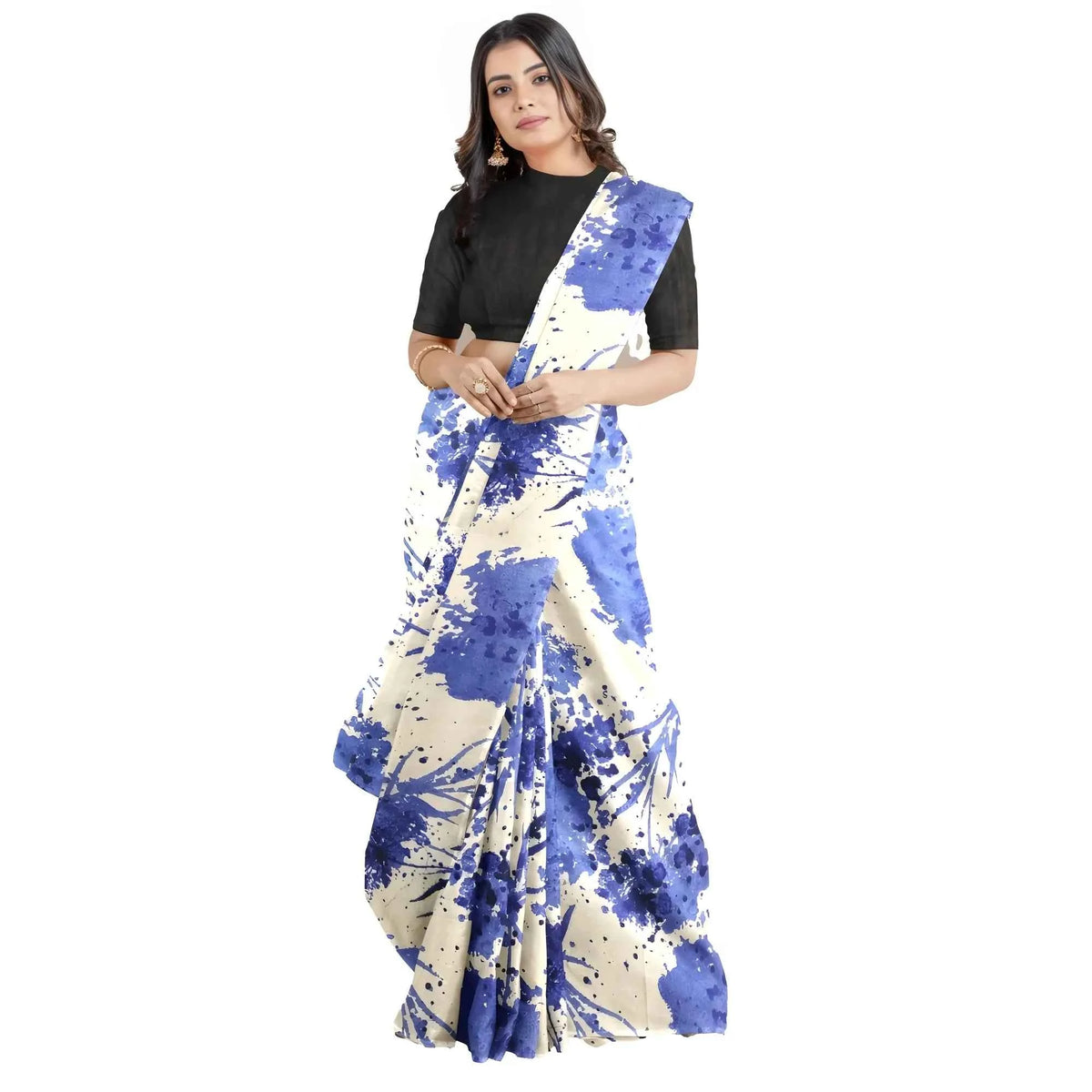 Azure Aurora Joya Silk Saree with Blouse