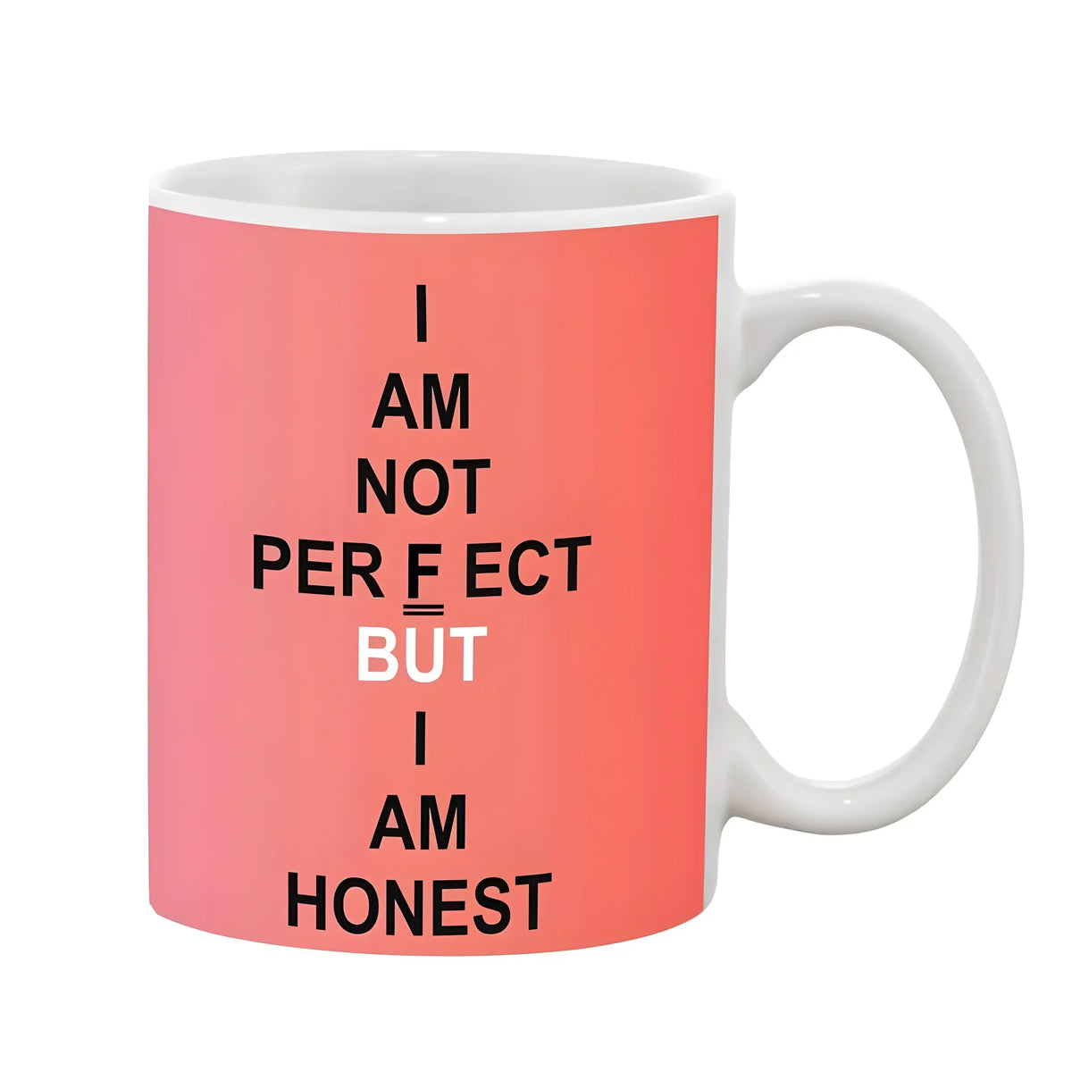 Printed Ceramic Coffee Mug - 1 Pieces, White, 11oz