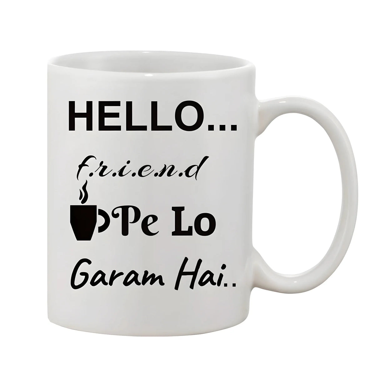 Printed Ceramic Coffee Mug - 1 Pieces, White, 11oz