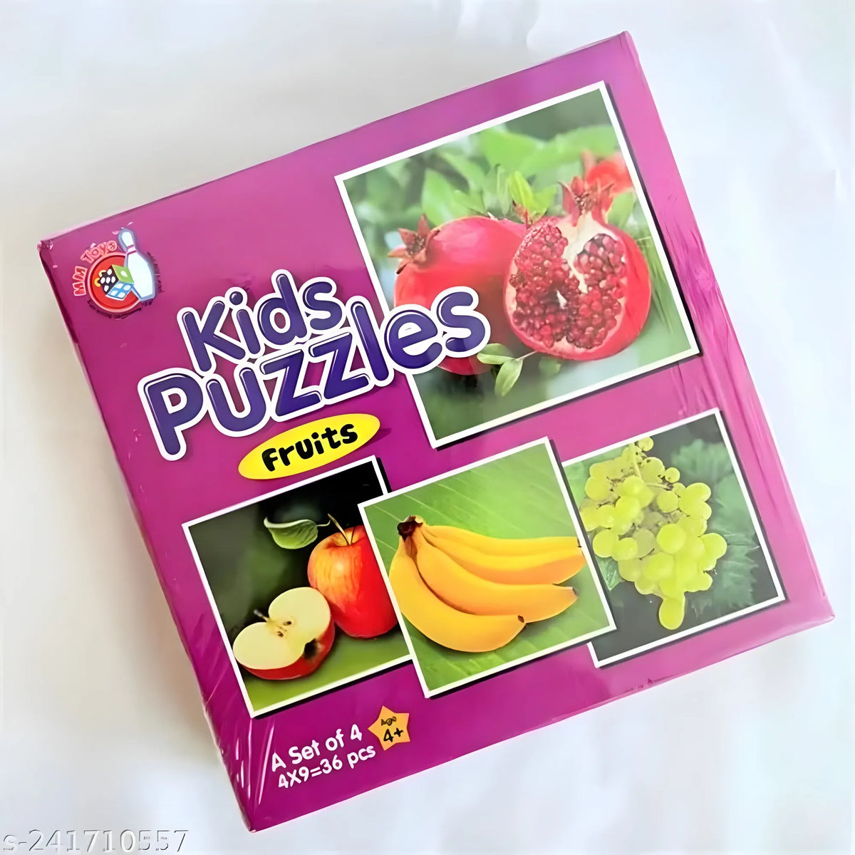 4_Pcs Set Fruits Puzzle | Cardboard | Educational Toys | 4+ Years