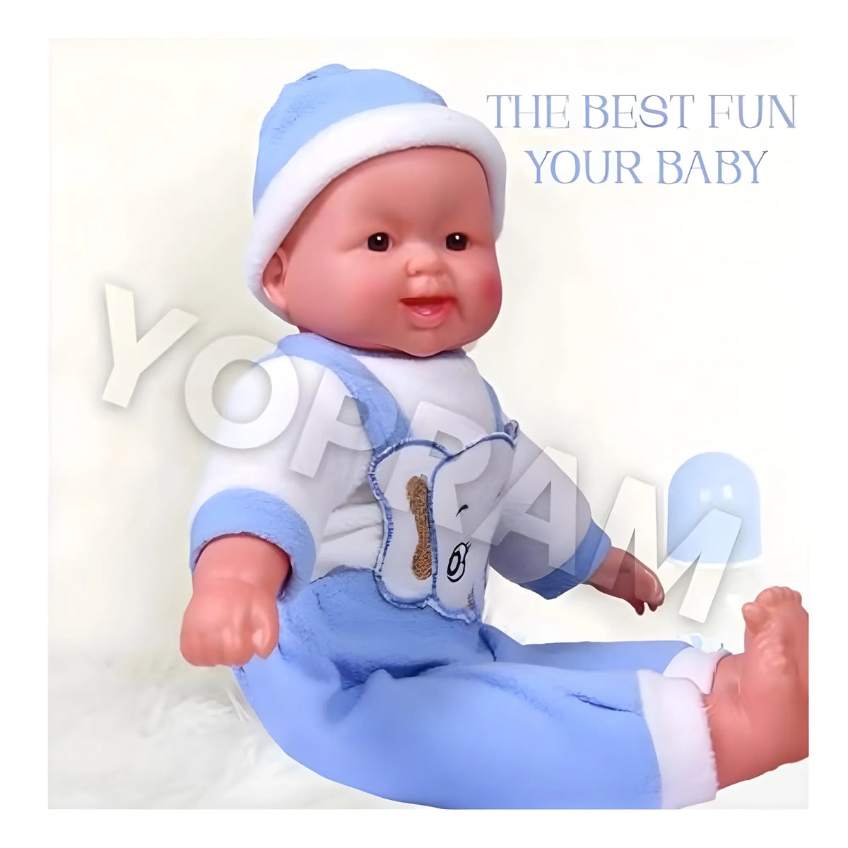 Plastic Happy Baby Laughing Musical Boy Doll With Touch Sensors - Sound Ideal Gift For Kids (Multicolor )