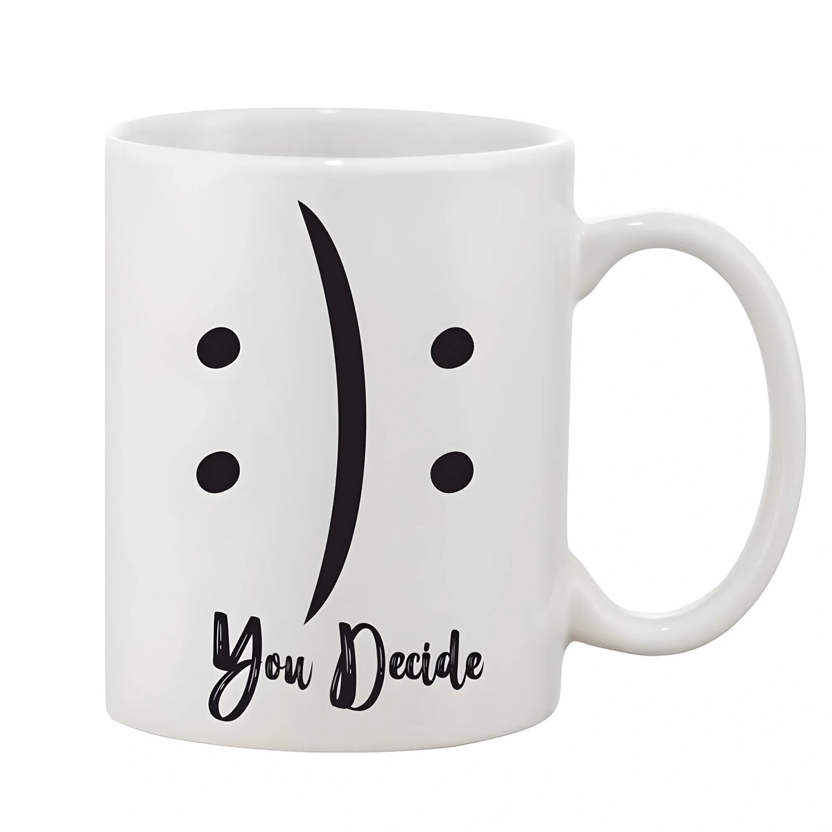 Printed Ceramic Coffee Mug - 1 Pieces, White, 11oz