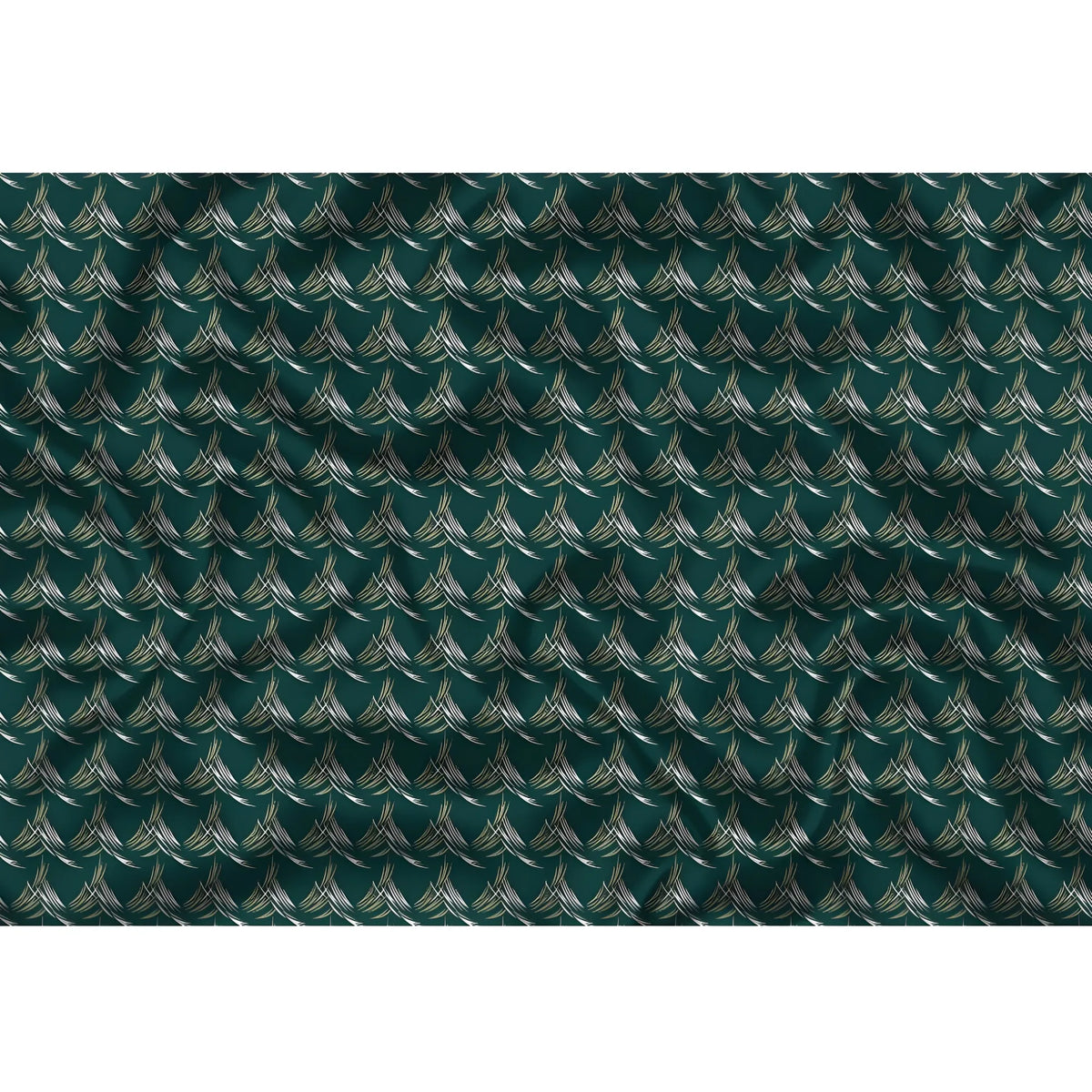Men's Casual Floral Printed Cotton Blend Unstitched Shirt Fabric 1.6 Mtrs (Dark Green)