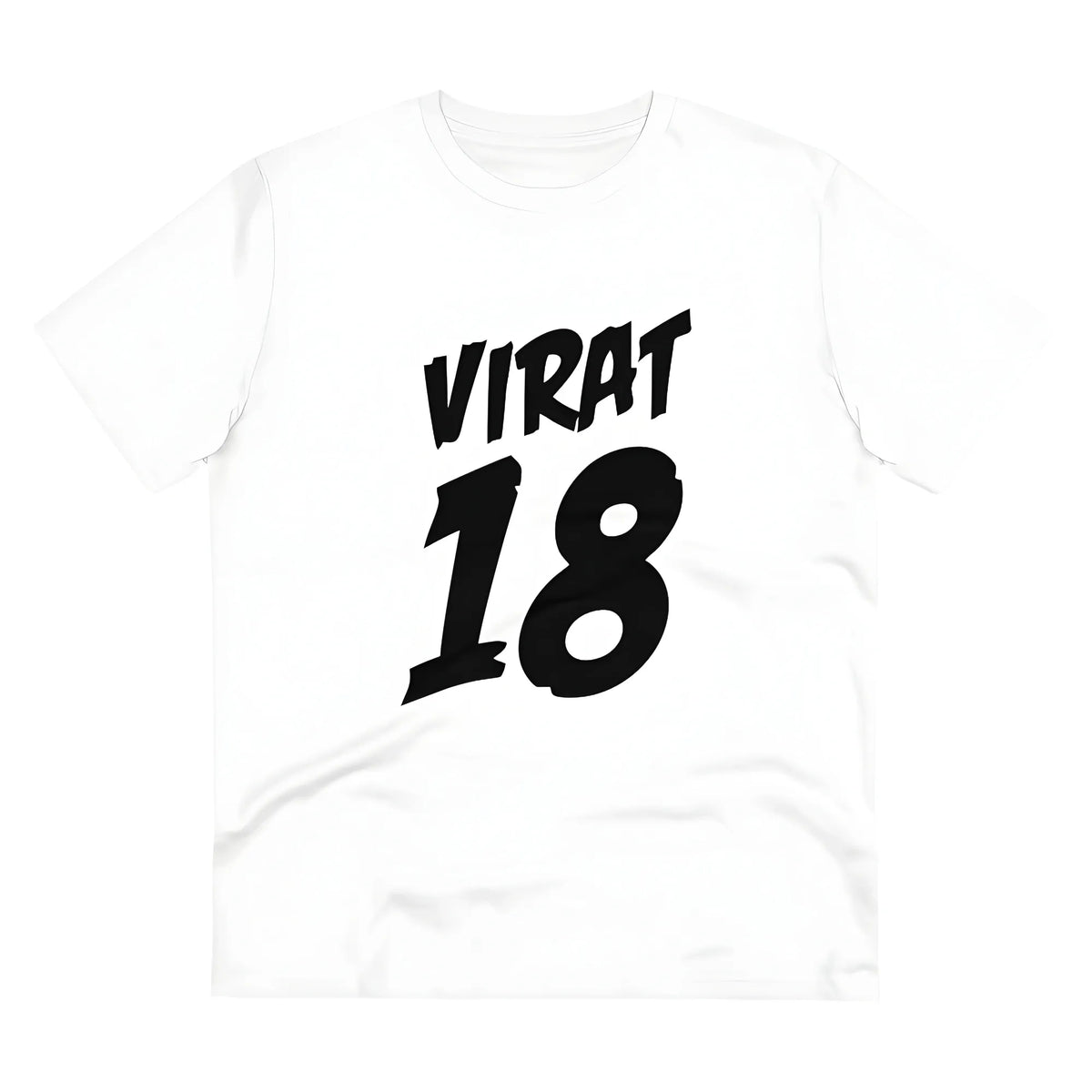 Men's PC Cotton Cricket Design Printed T Shirt (Color: White, Thread Count: 180GSM)