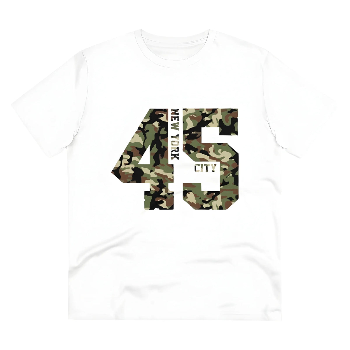 Men's PC Cotton New York City Printed T Shirt (Color: White, Thread Count: 180GSM)