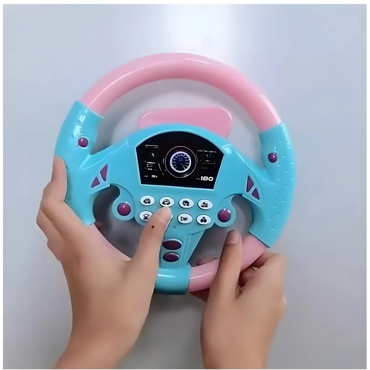 Plastic Steering Wheel Driving Controller Toy (Multicolor)