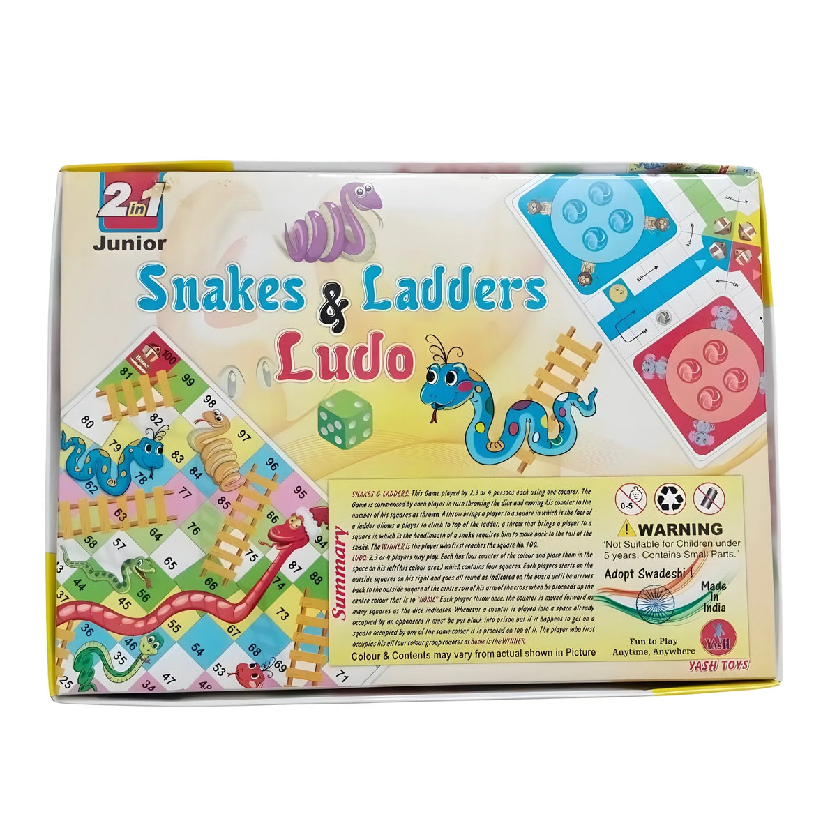 Snakes& Ladders | Cardboard | Educational Toys