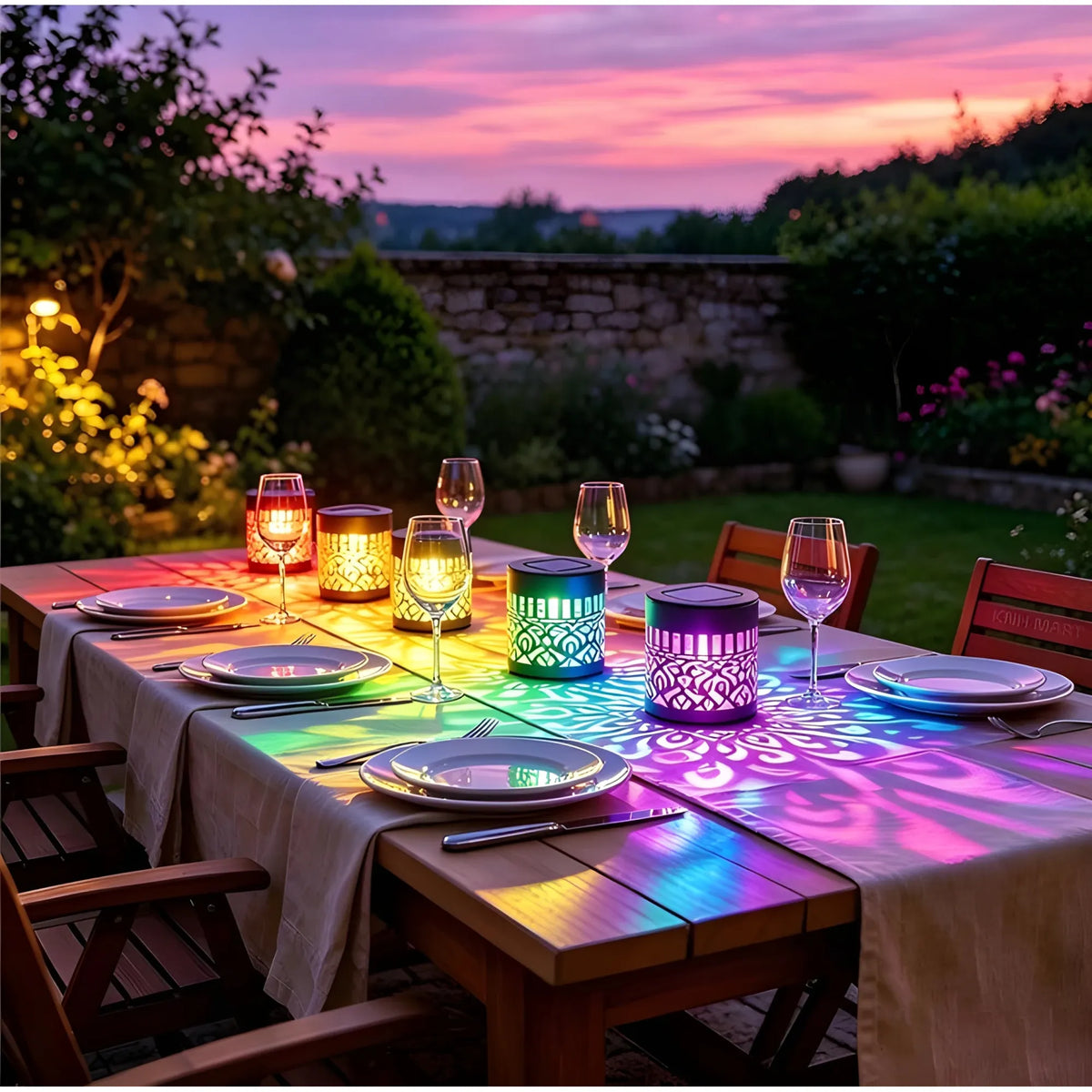 Metal Solar Mandala Lights (Multicolor)