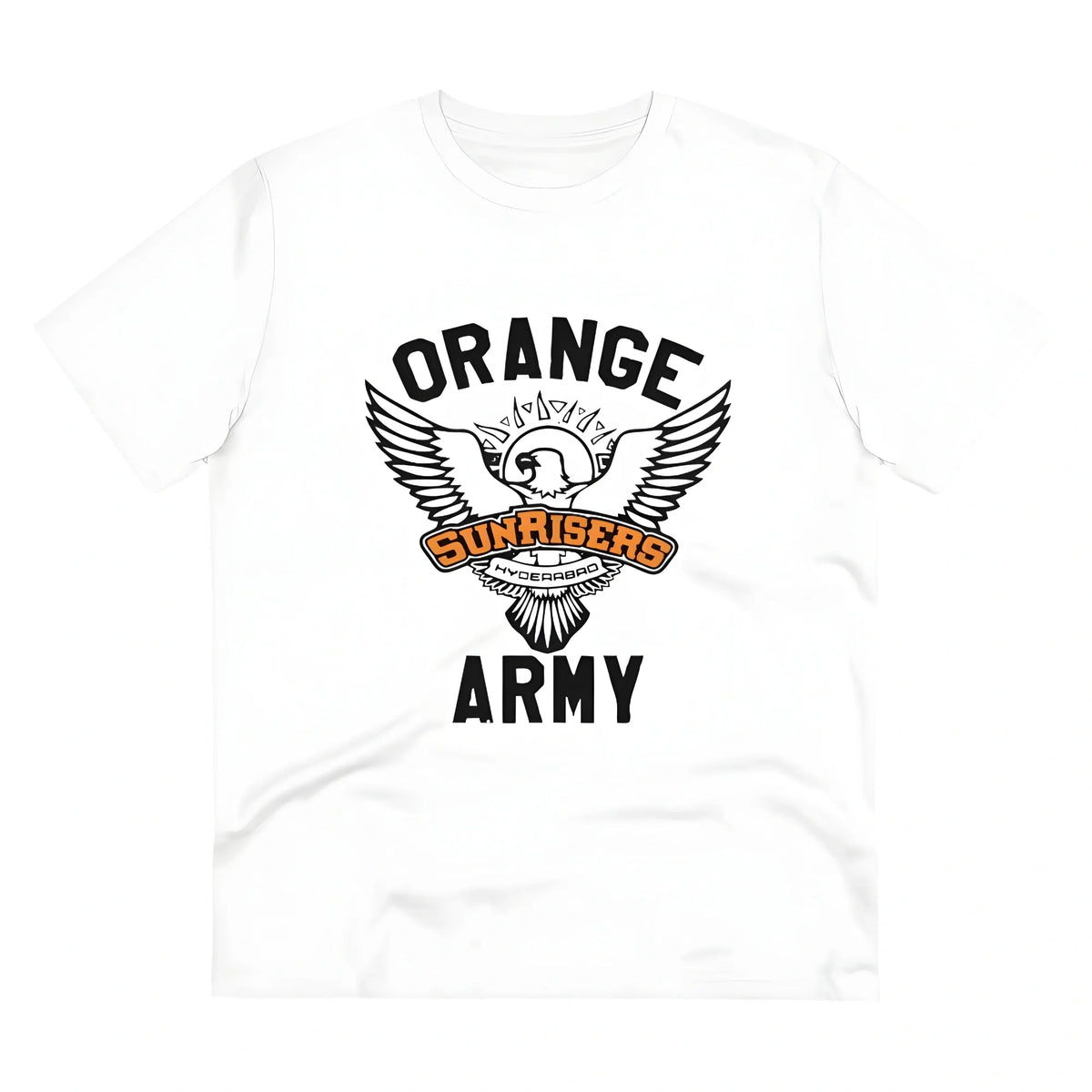 Men's PC Cotton Cricket Design Printed T Shirt (Color: White, Thread Count: 180GSM)