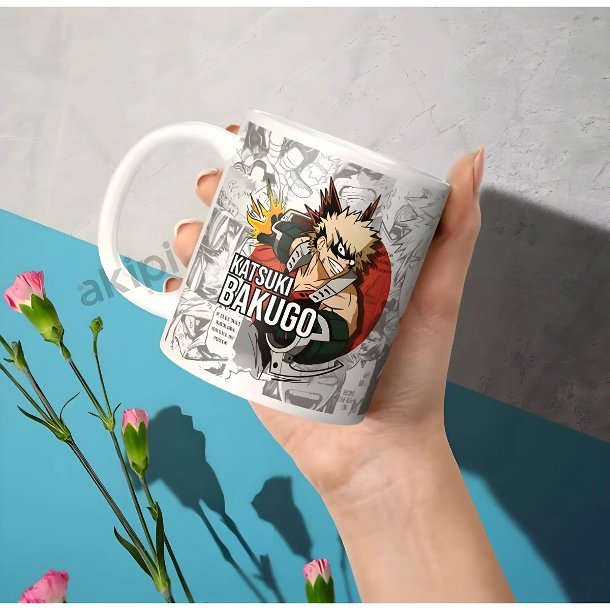 Anime Katsuki Bakugo Ceramic Printed Coffee Mug (White)