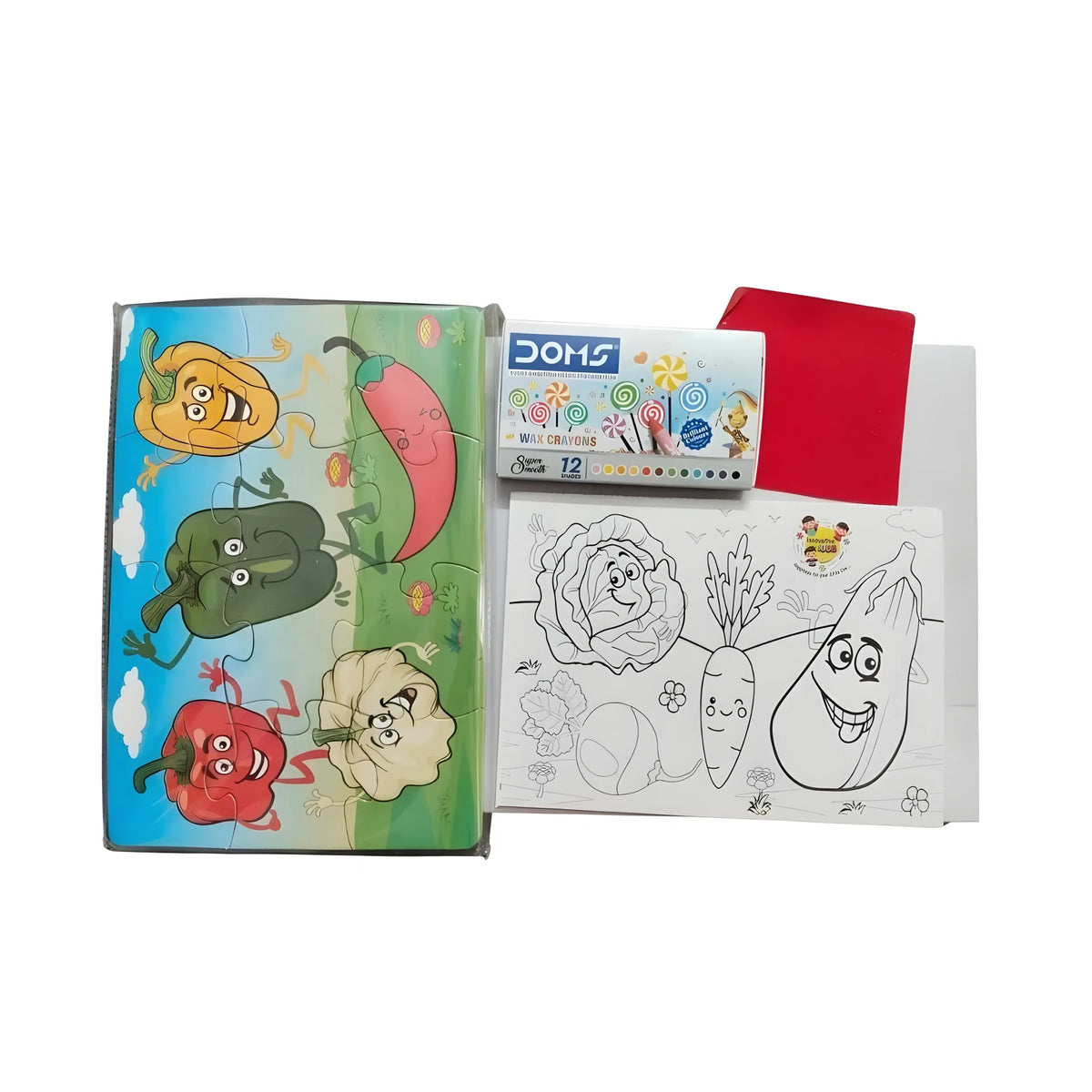 2 In 1 Puzzle & Colors Vegetable | Cardboard | Educational Toys| 3+ Years