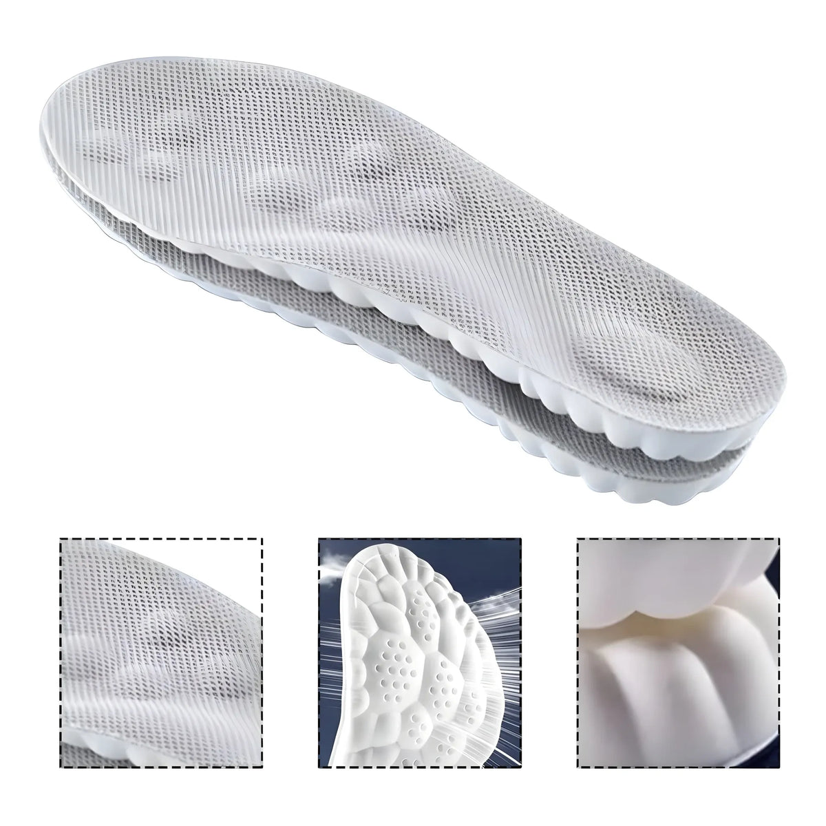 Memory Foam Memory Foam Shoe Insoles (Grey)