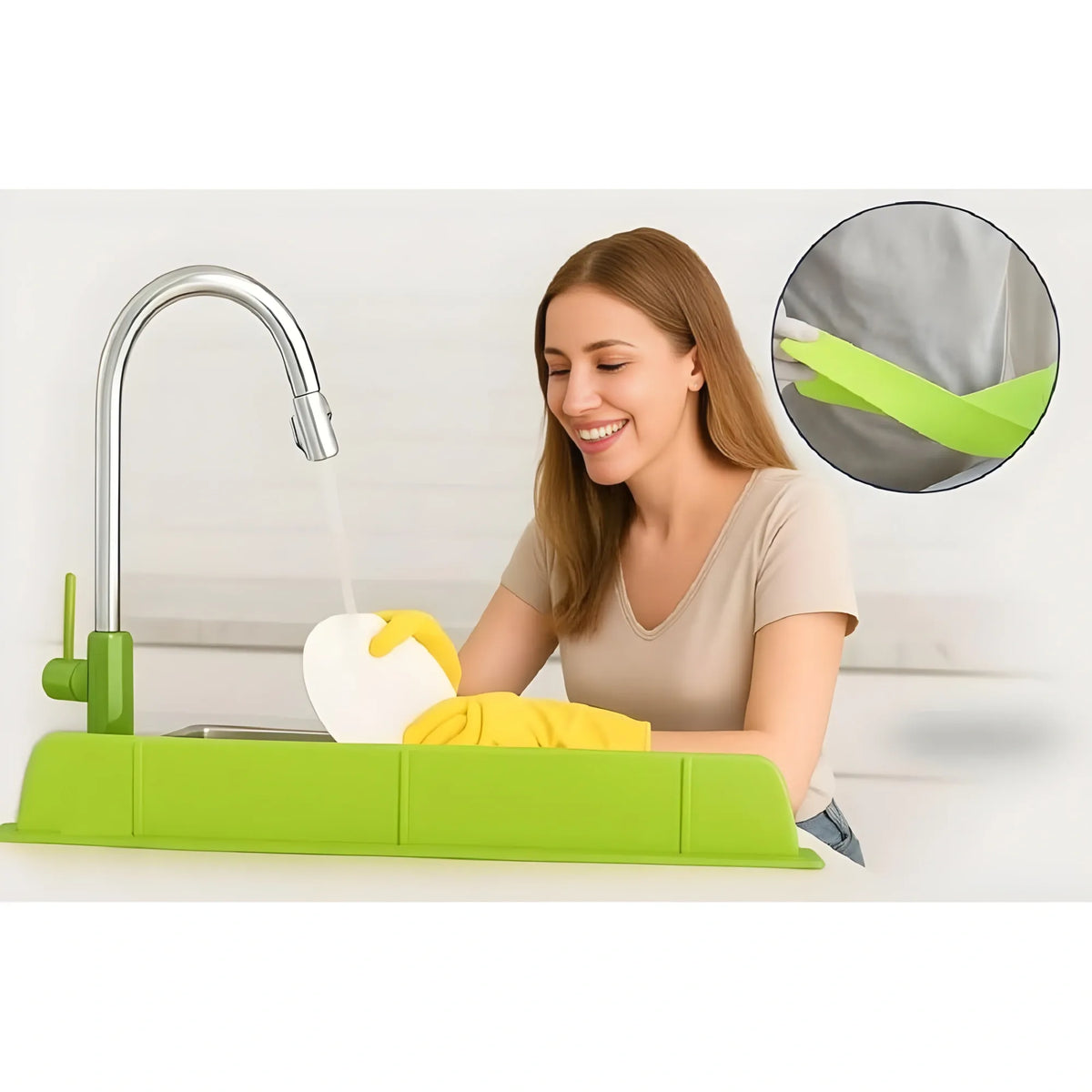 Silicone Sink Splash Guard for Kitchen (Multicolor)