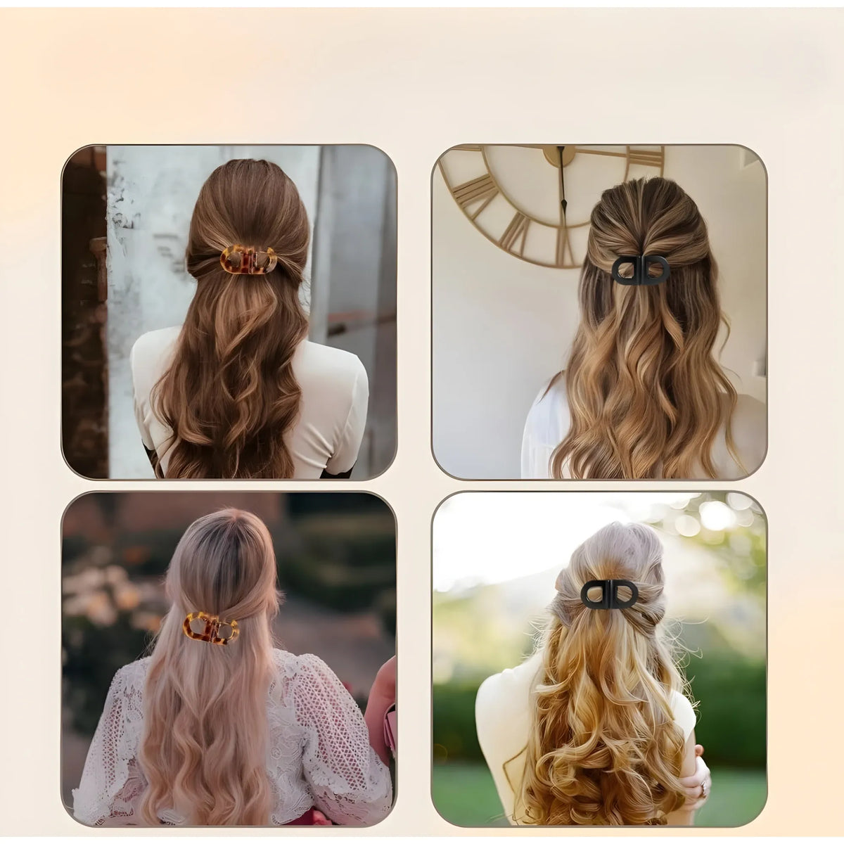 Plastic Magnetic Hair Clip (Multicolor)