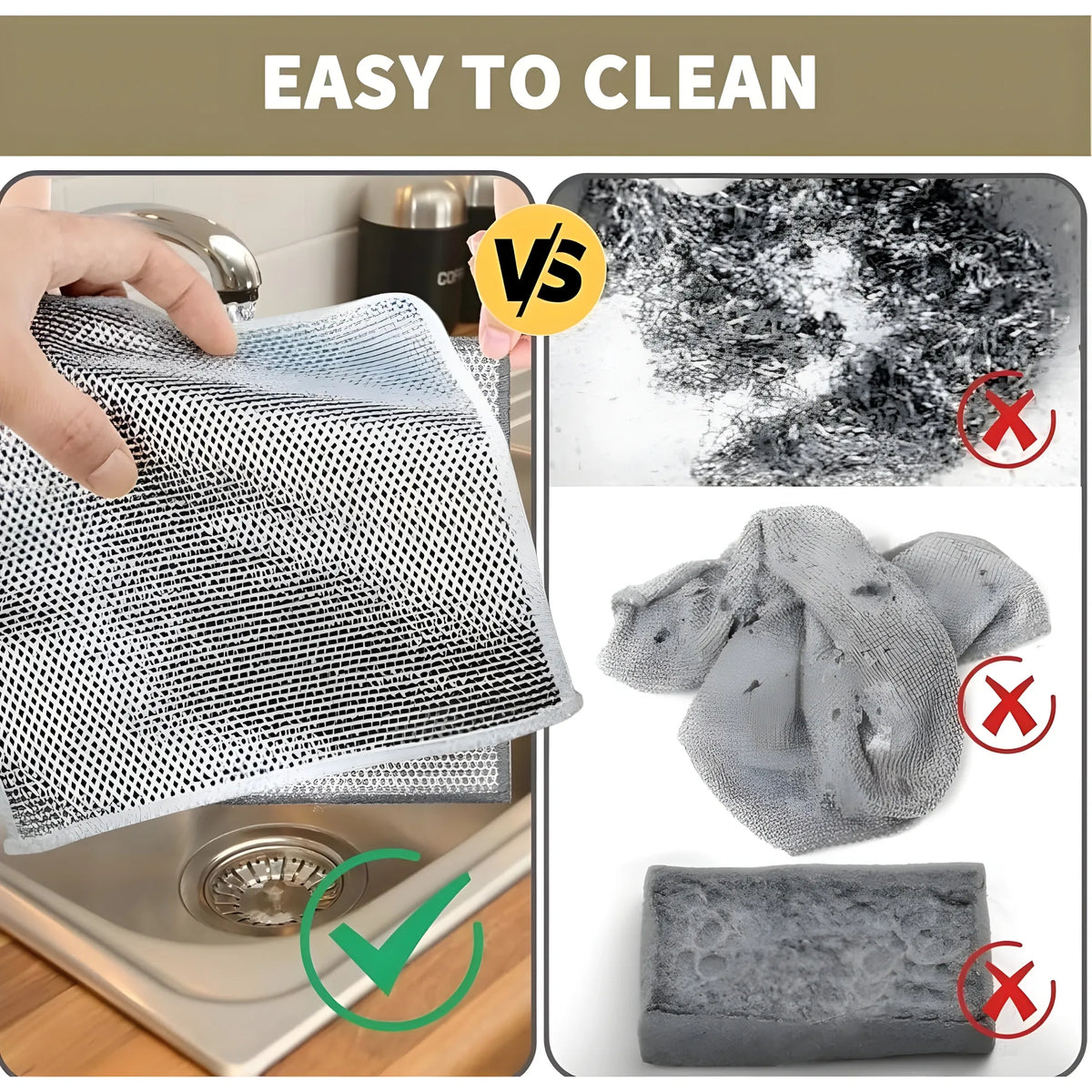 Pack of 15 Stainless Steel Dishwash Scrub (Silver)