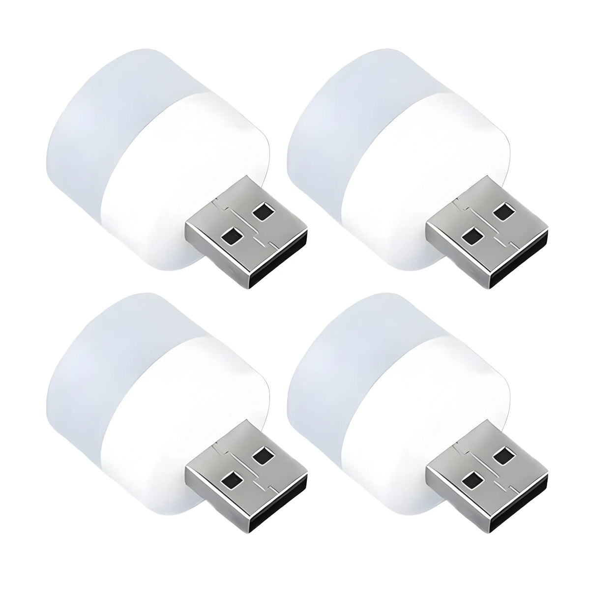 Pack of 10 Portable Home USB Night Lights (White)