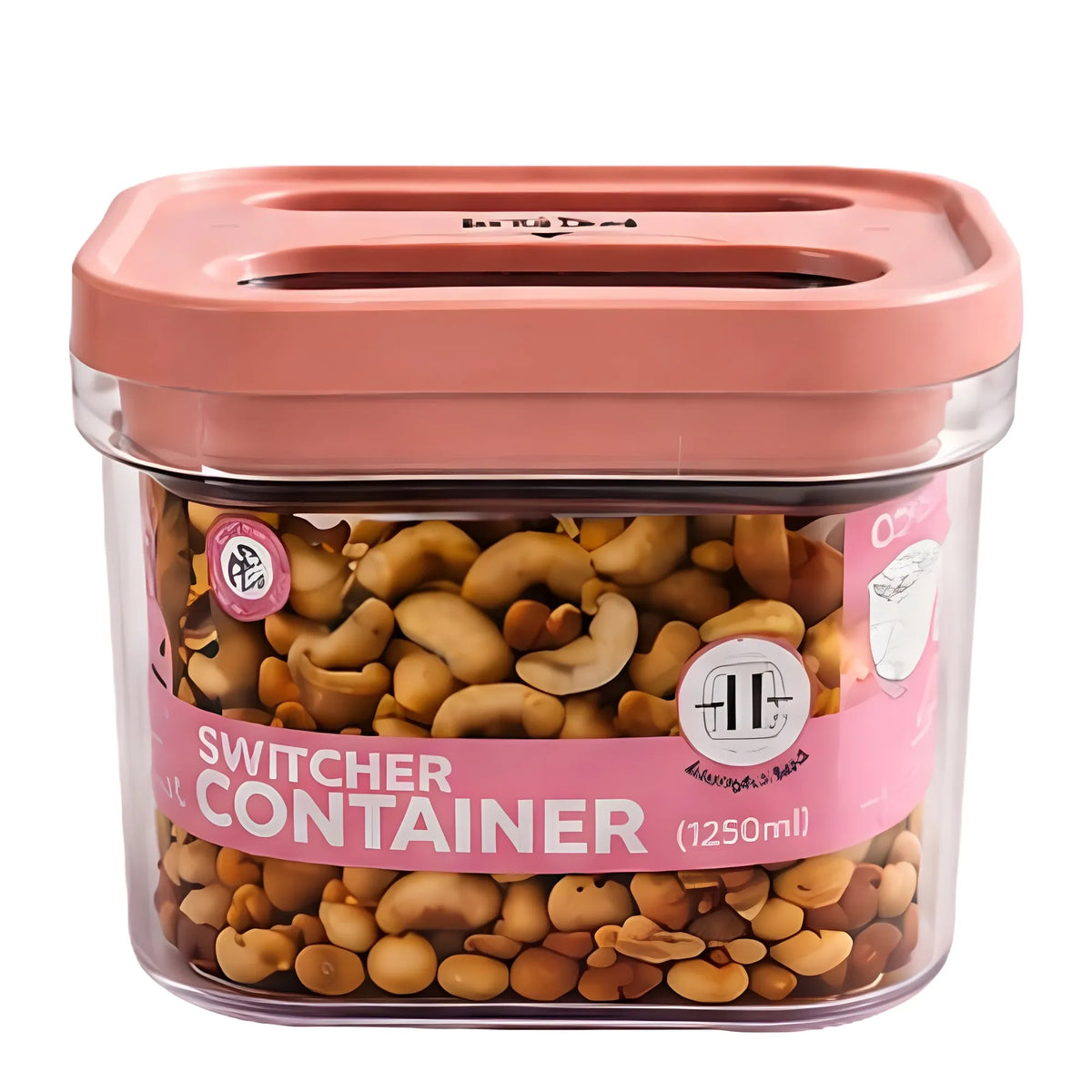 Pack of 1 Switchers Airtight Storage Container Set 1250 ML (Pink)