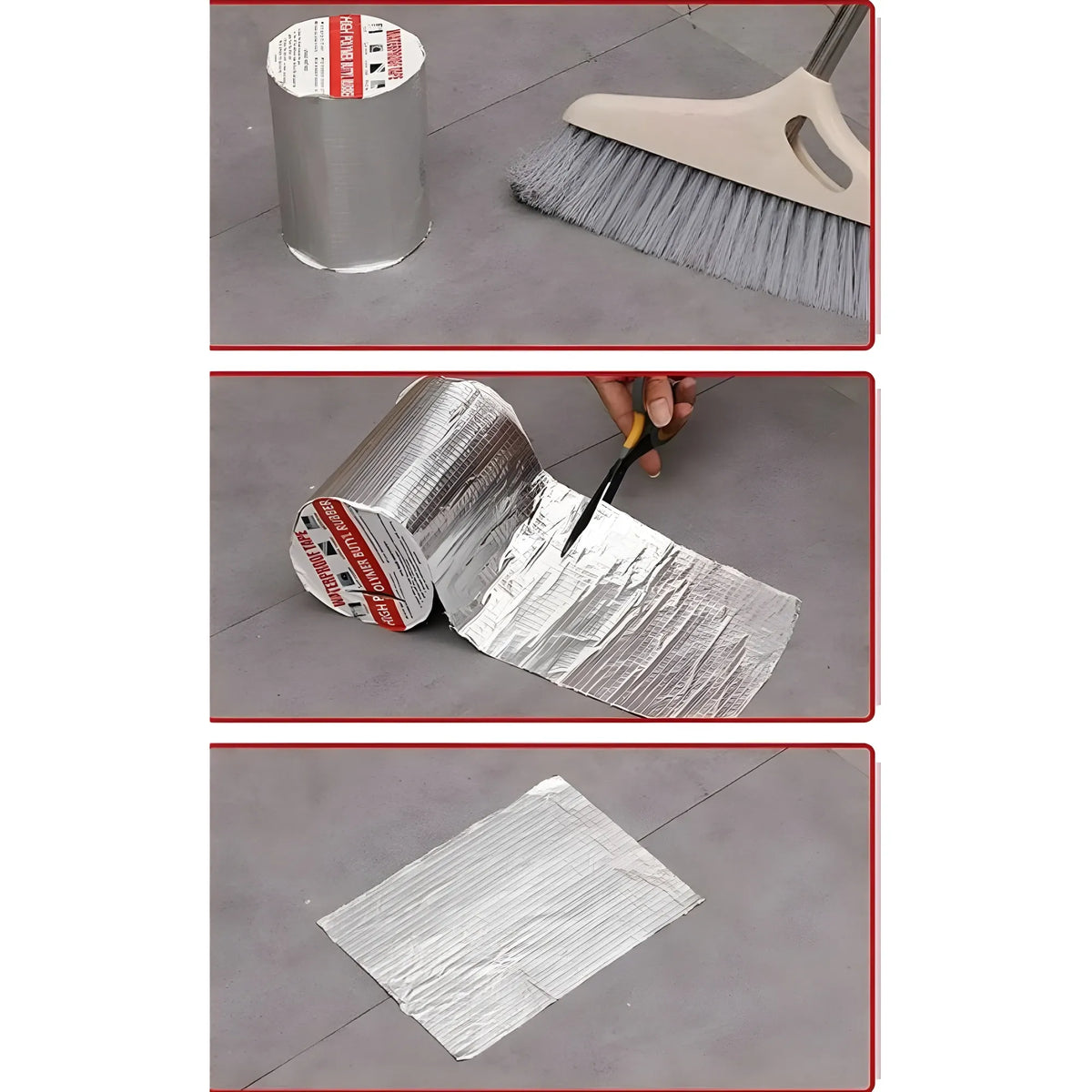 Pack of 2 Aluminium Waterproof Foil Tape 4 Inch (Silver)