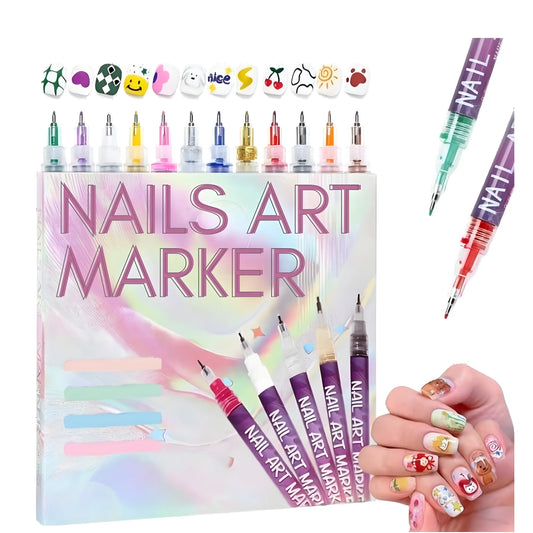 Plastic Nail Art Maker Pen (Multicolor)