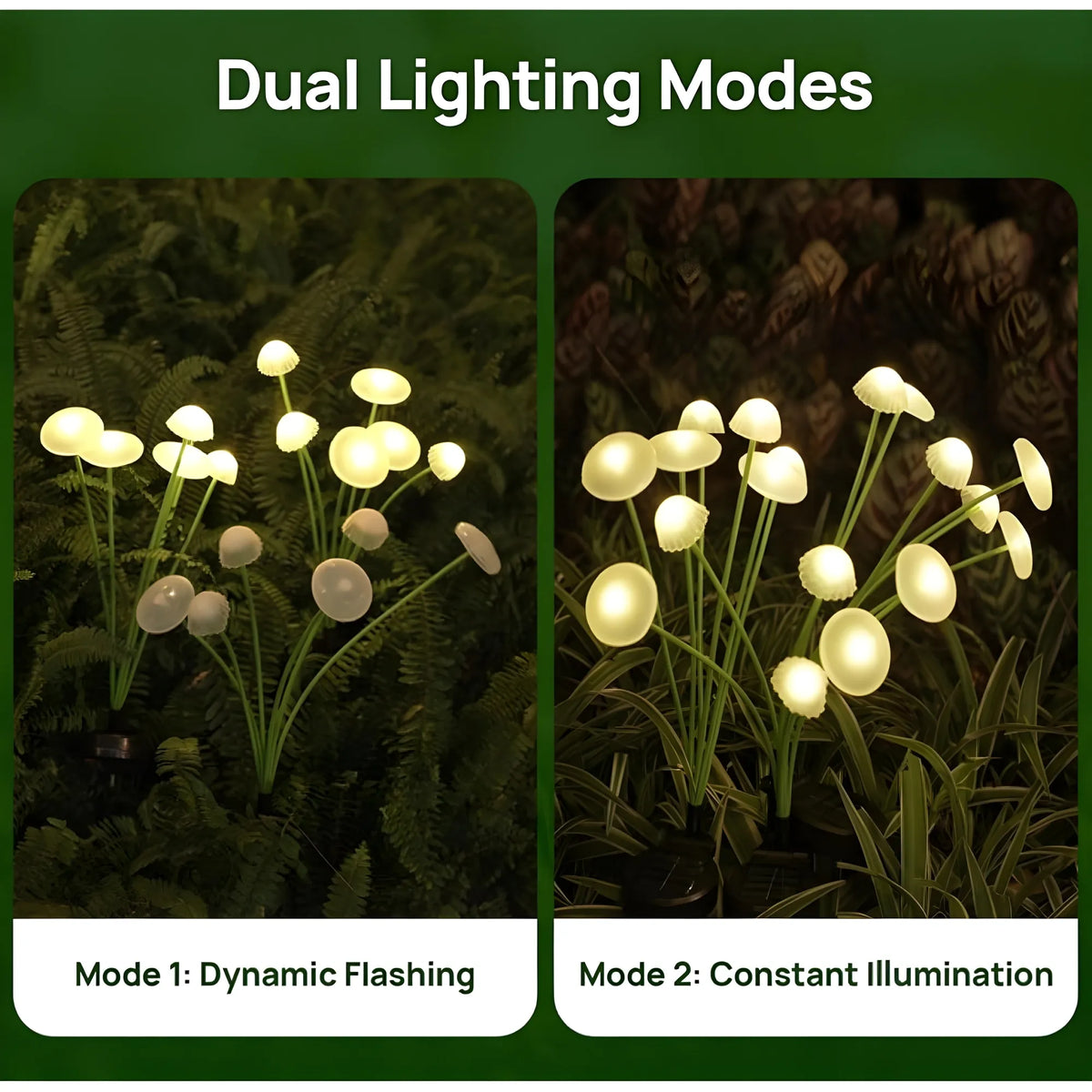 Solar Mushroom Light (Green)