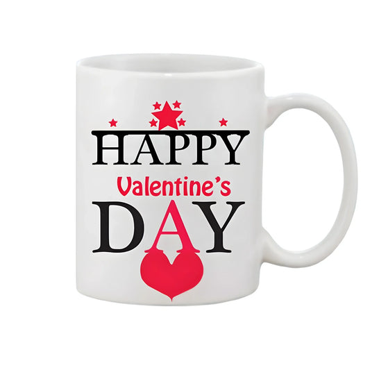 Printed Ceramic Coffee Mug - 1 Pieces, White, 11oz