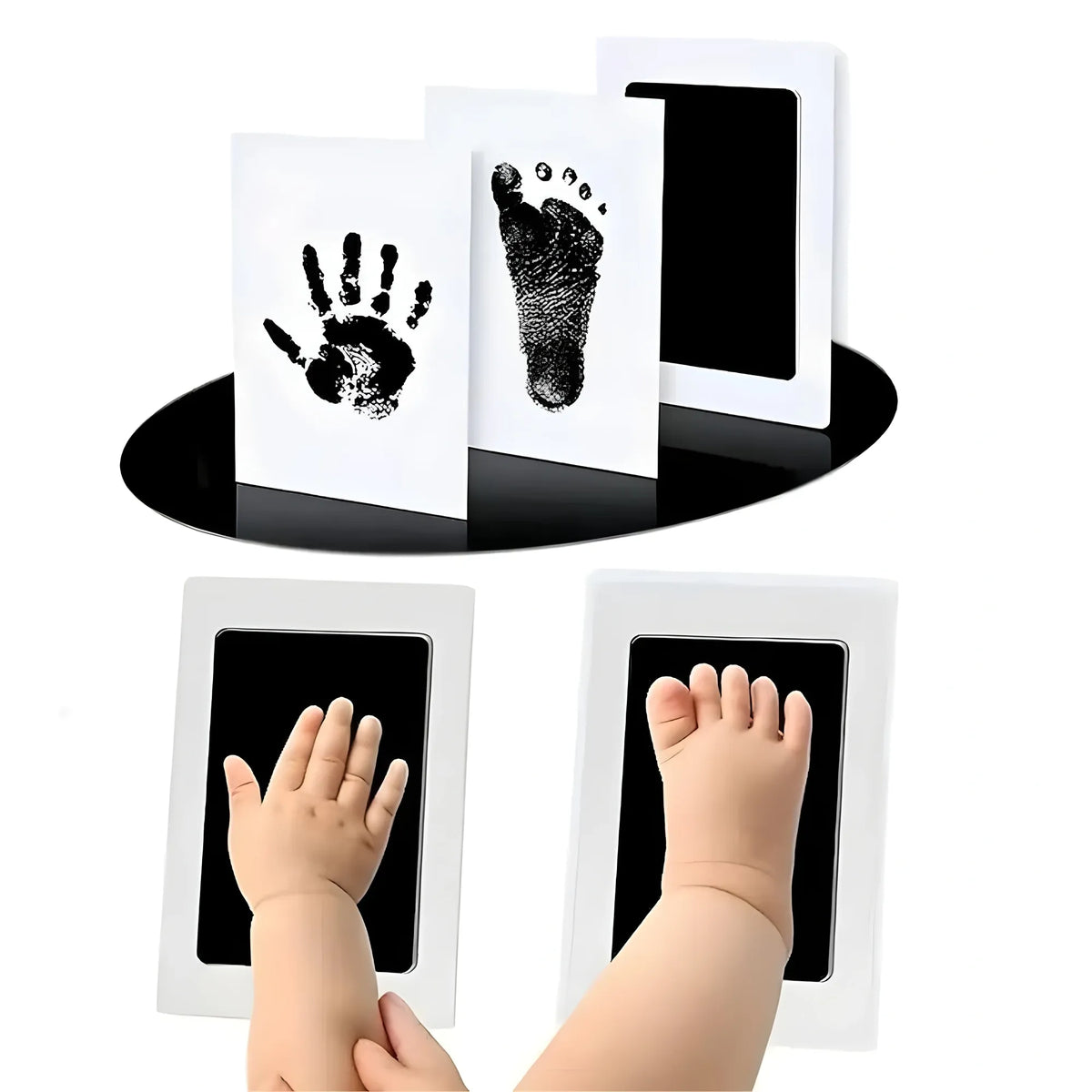Baby Hand and Footprint (White)