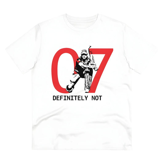 Men's PC Cotton Cricket Design Printed T Shirt (Color: White, Thread Count: 180GSM)