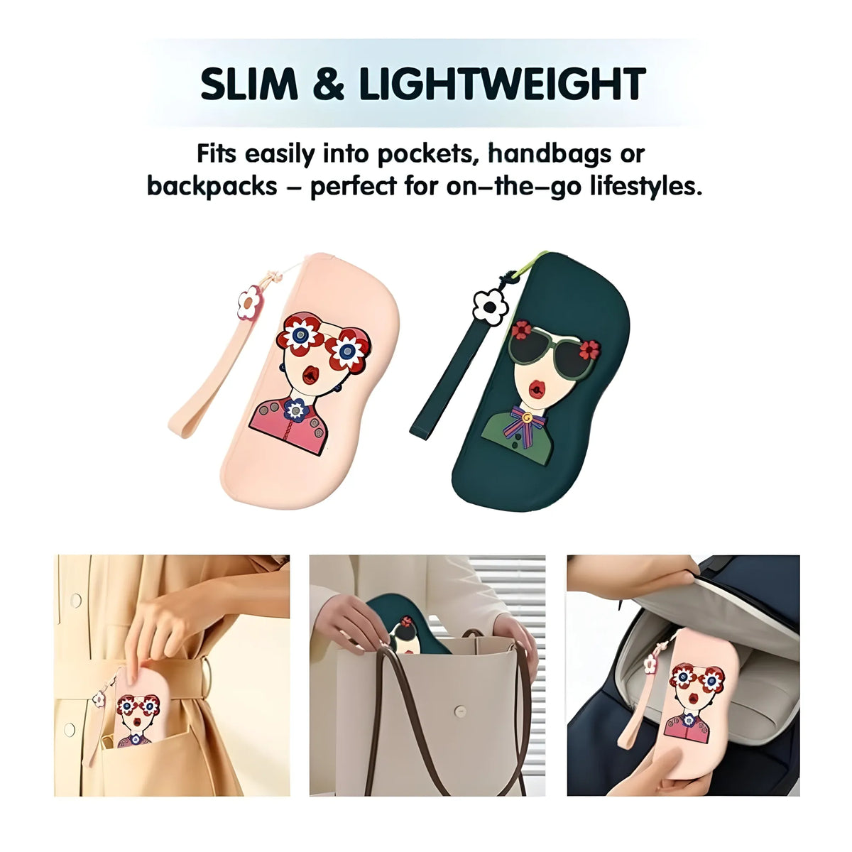 Silicone Cute Sunglass Case (Multicolor)