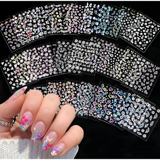 Plastic Nail Art Stickers (Multicolor)