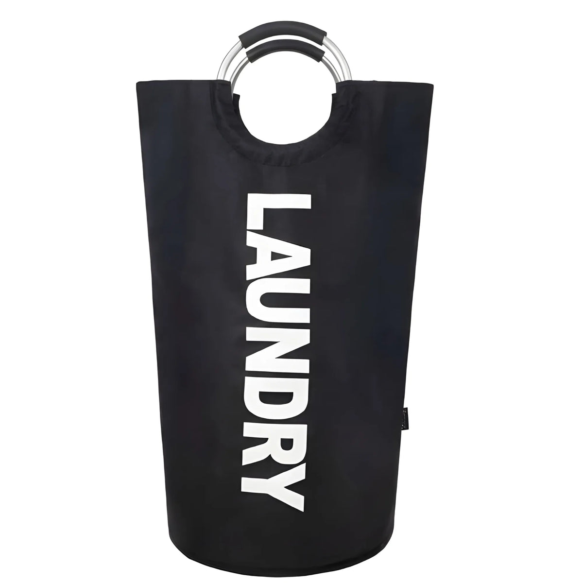 Polyester 90 L Laundry Basket for Clothes Storage Bag (Black)