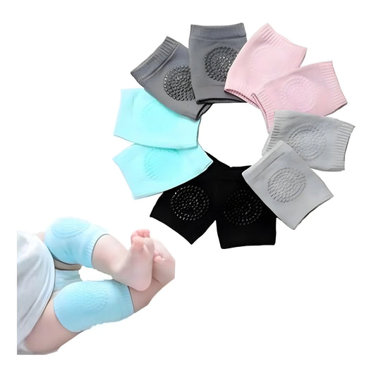 Pack Of 3_Baby Knee Pads – Soft And Comfortable Crawling Protectors (Color: Assorted )
