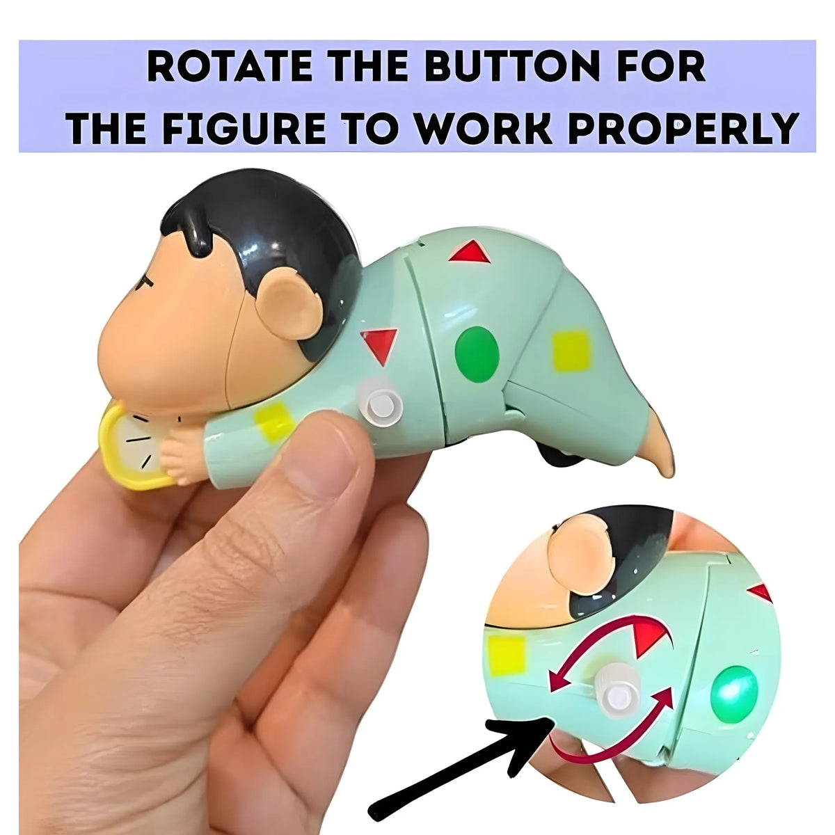 Plastic Crawling Shinchan Toy (Multicolor)