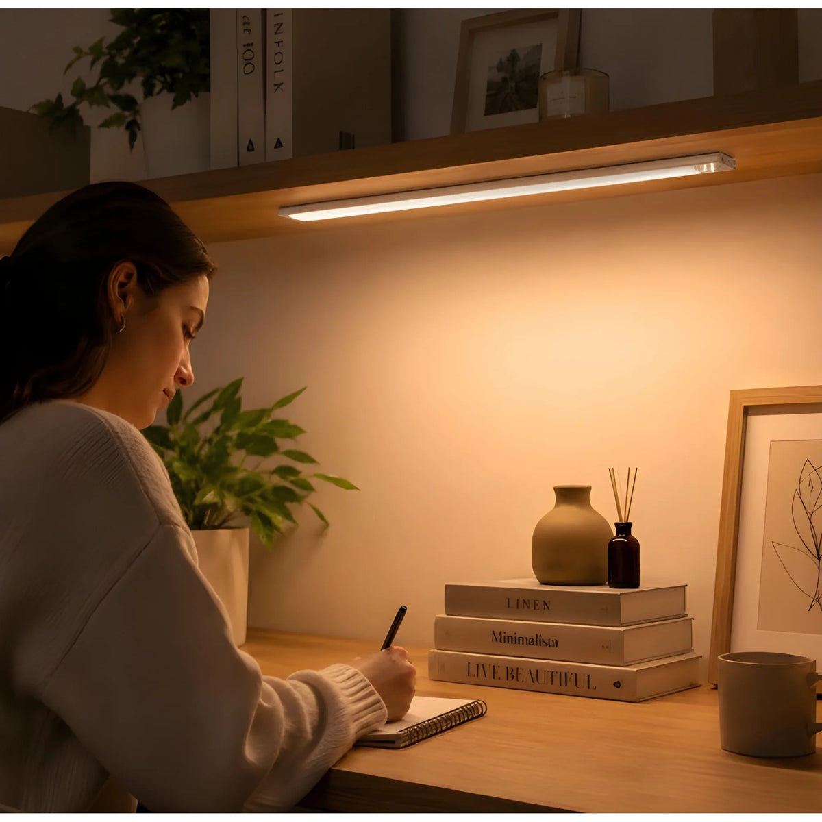 Metal Wireless Under Cabinet Light (White)
