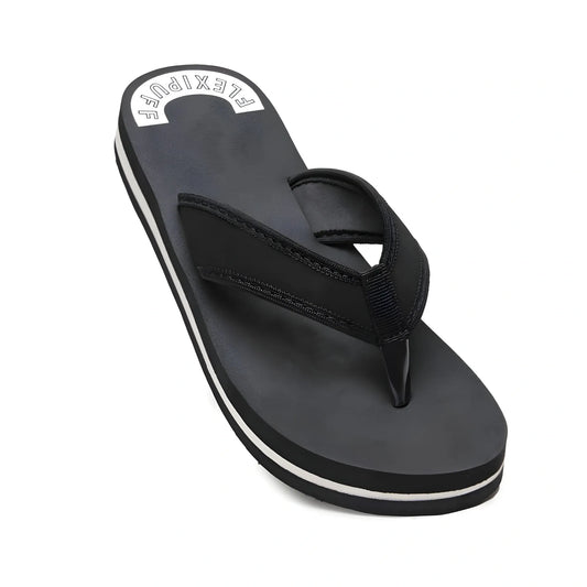 Unisex Rubber Lightweight and Soft Women Slippers for a Cozy Step (Black)
