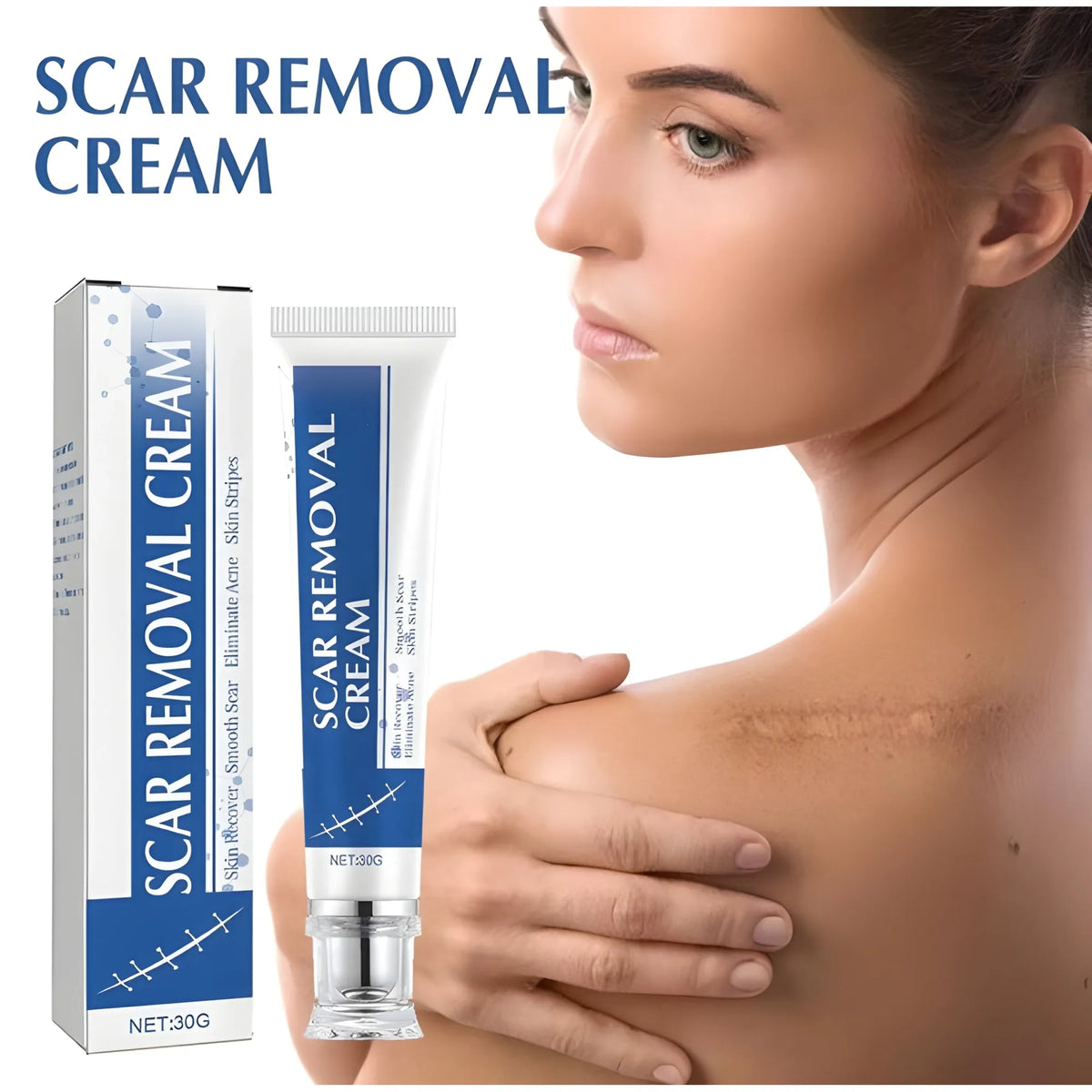 Plastic Scar Removal Cream (White-Blue)