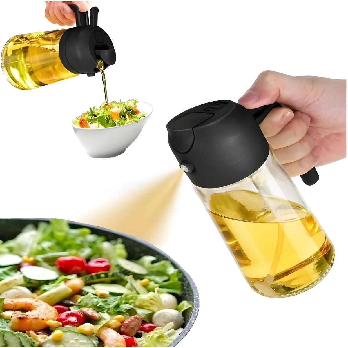Pack of 2 2 in 1 Oil Dispenser (Black)
