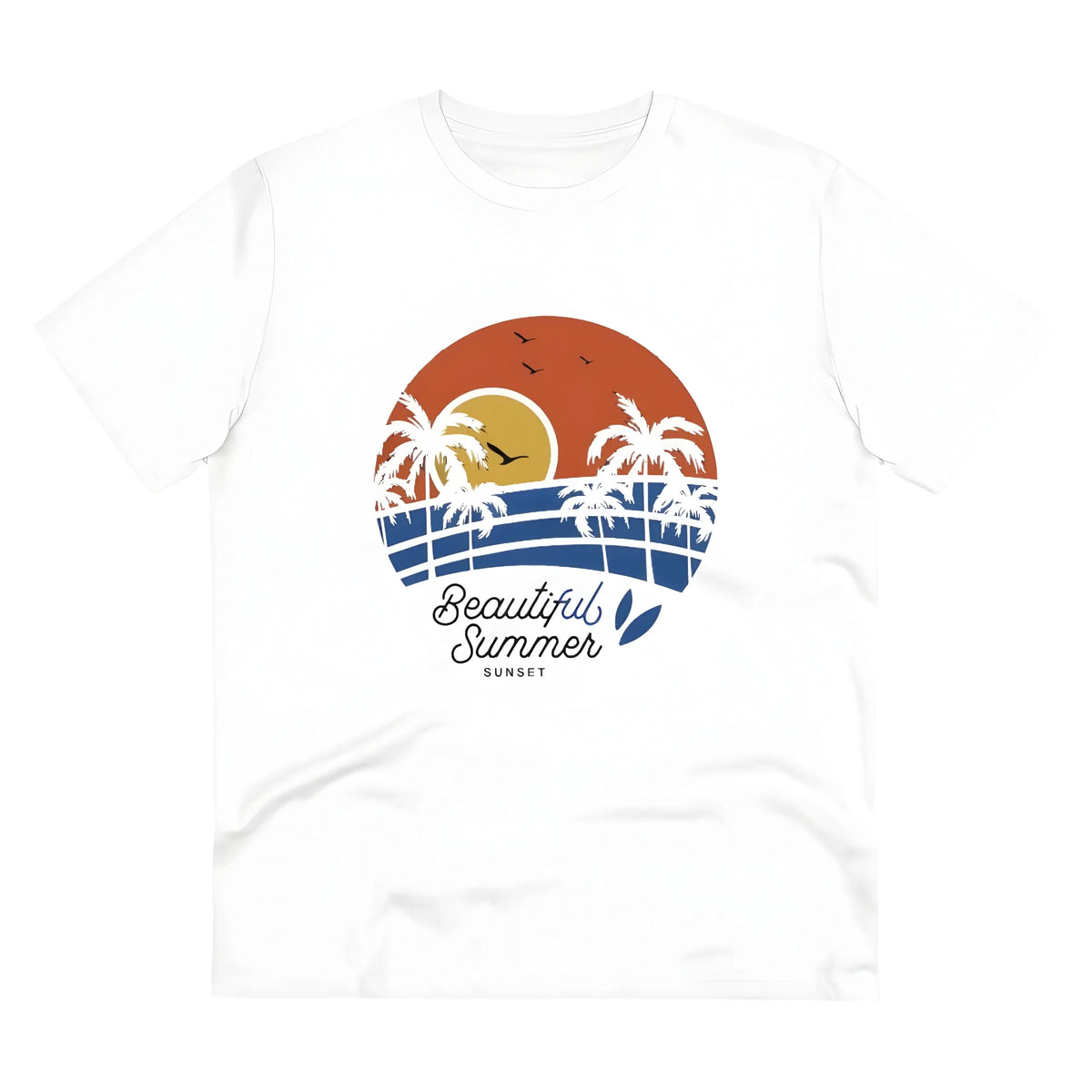 Men's PC Cotton Beautiful Summer Printed T Shirt (Color: White, Thread Count: 180GSM)