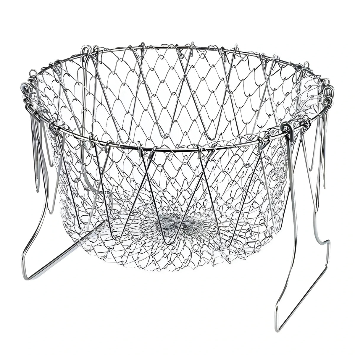 Foldable Chef Basket – Multi-Function Strainer And Steamer (Color: Assorted )