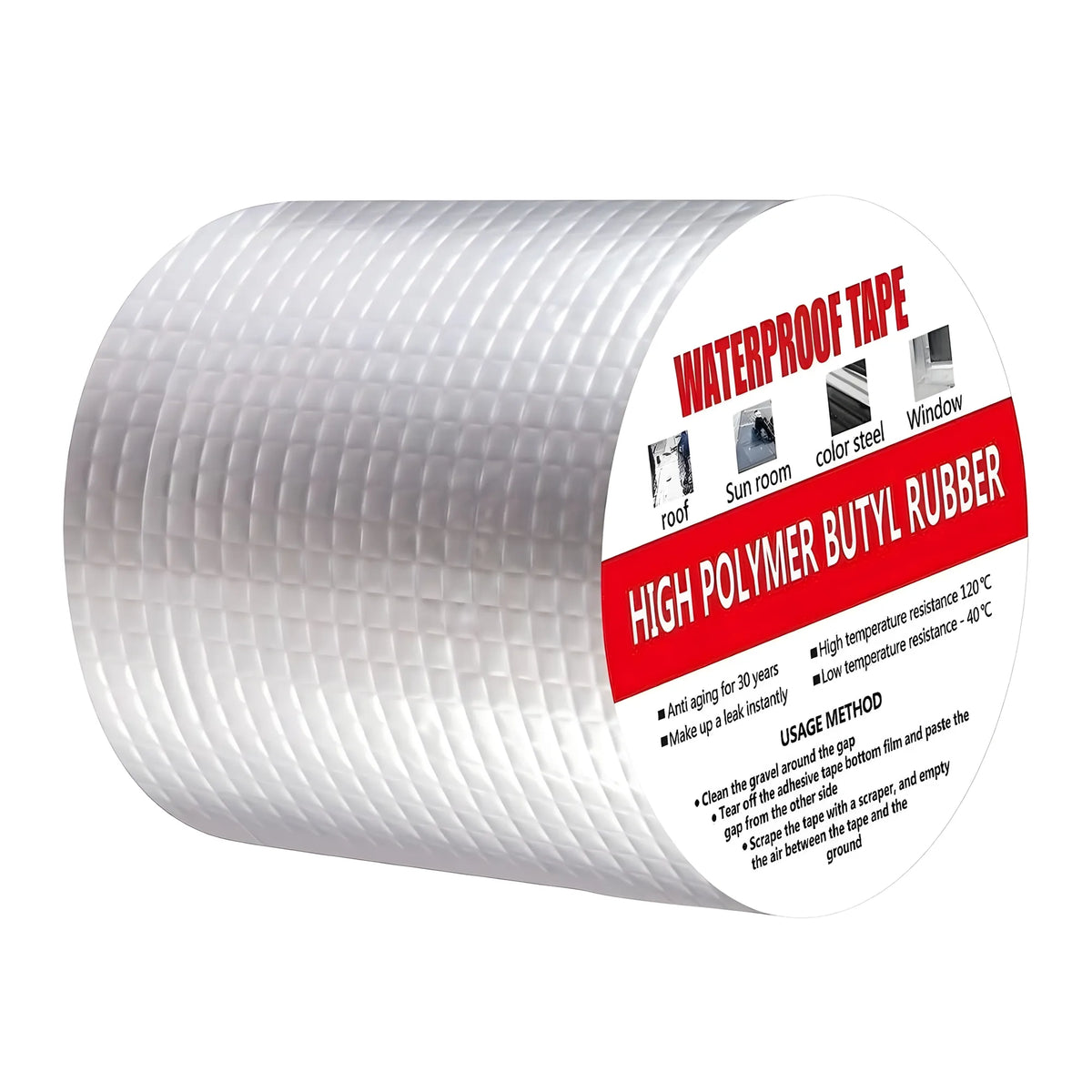 Aluminium Waterproof Foil Tape (4 Inch) (Silver)