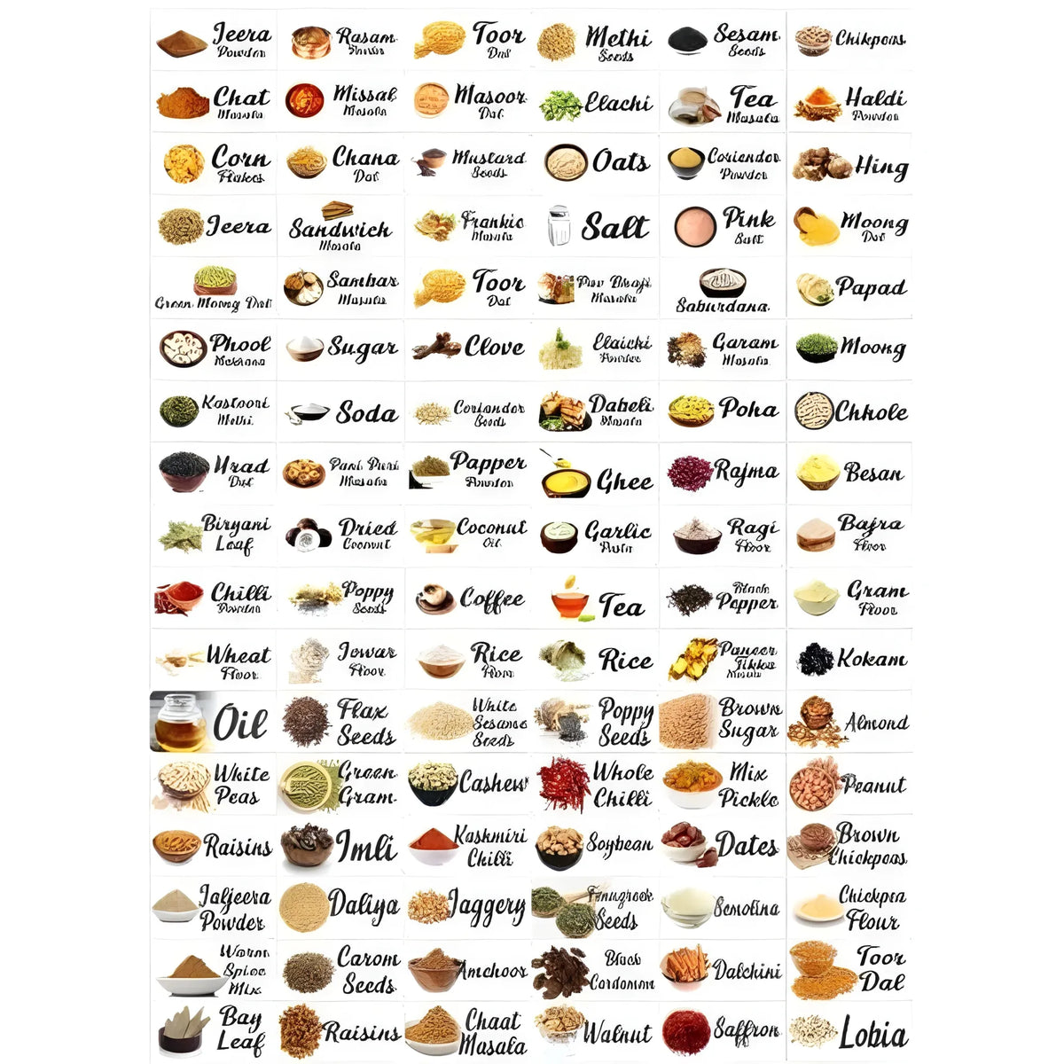 Pack of 2 Kitchen Masala Sticker (Multicolor)
