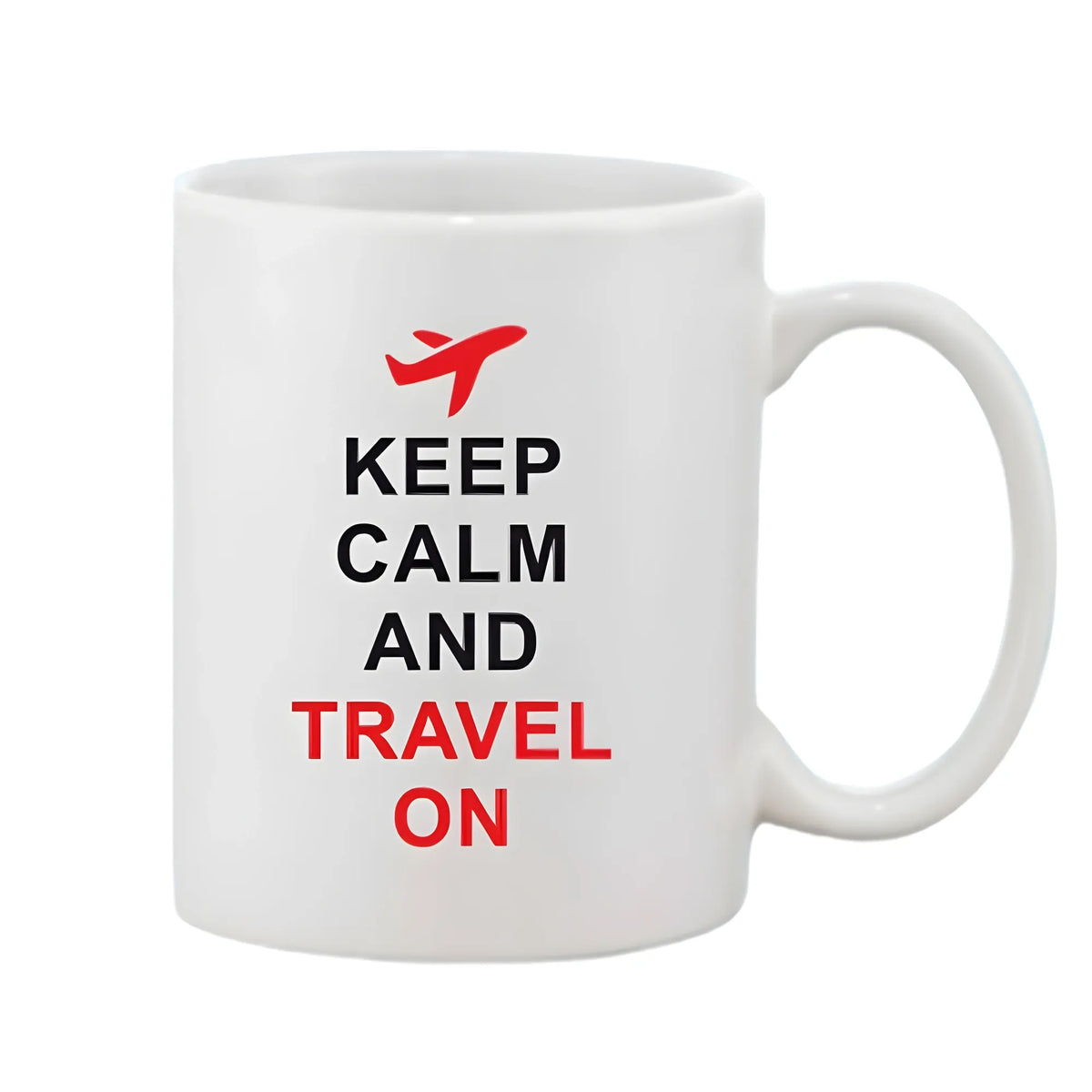 Printed Ceramic Coffee Mug - 1 Pieces, White, 11oz