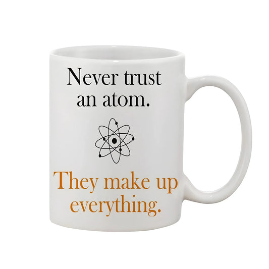 Printed Ceramic Coffee Mug - 1 Pieces, White, 11oz