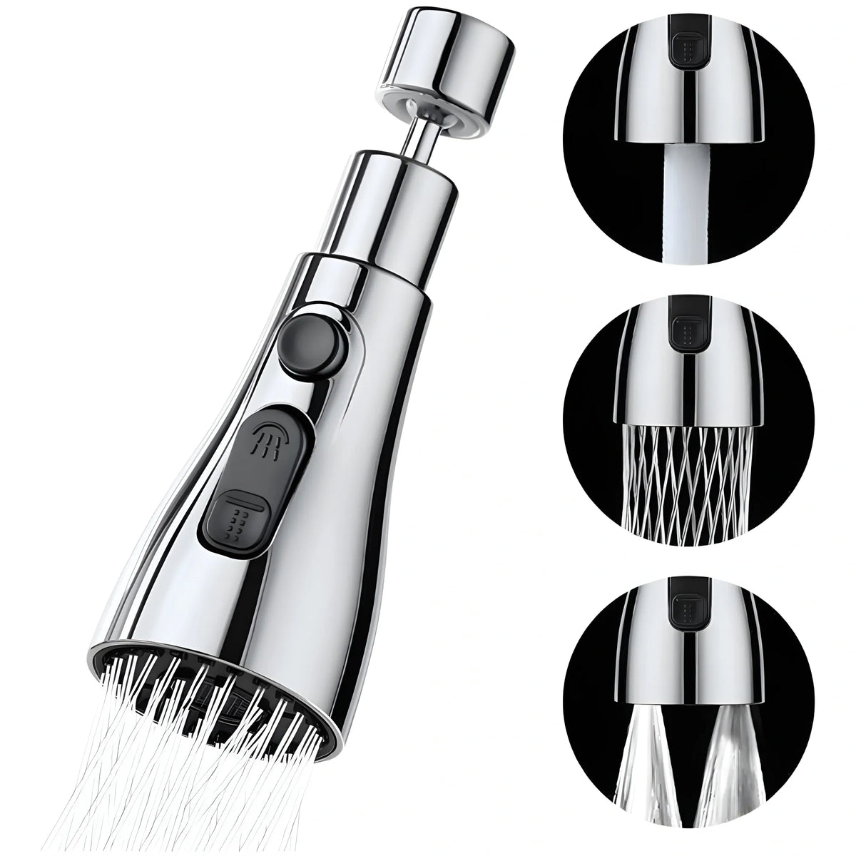 360 Degree Movable Faucet (Silver)