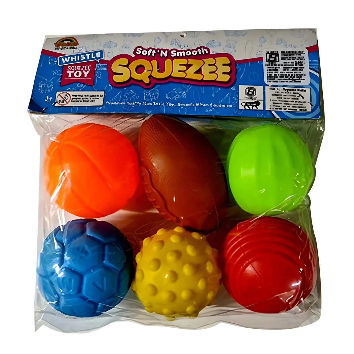 Squeeze ball (6pcs)| Plastic | Toys | 3+ Years