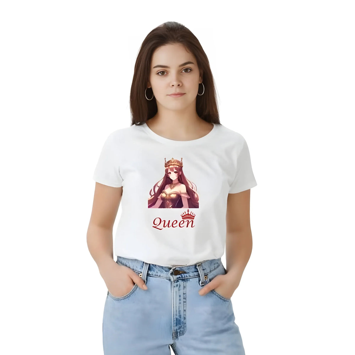 Ayana Polyester Solid Printed Round Neck Half Sleeve T-shirt