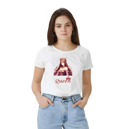 Ayana Polyester Solid Printed Round Neck Half Sleeve T-shirt