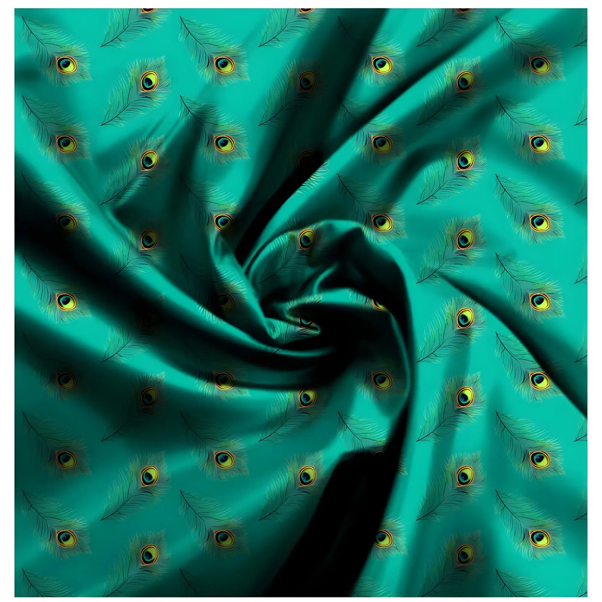 Men's Casual Floral Printed Cotton Blend Unstitched Shirt Fabric 1.6 Mtrs (Green)