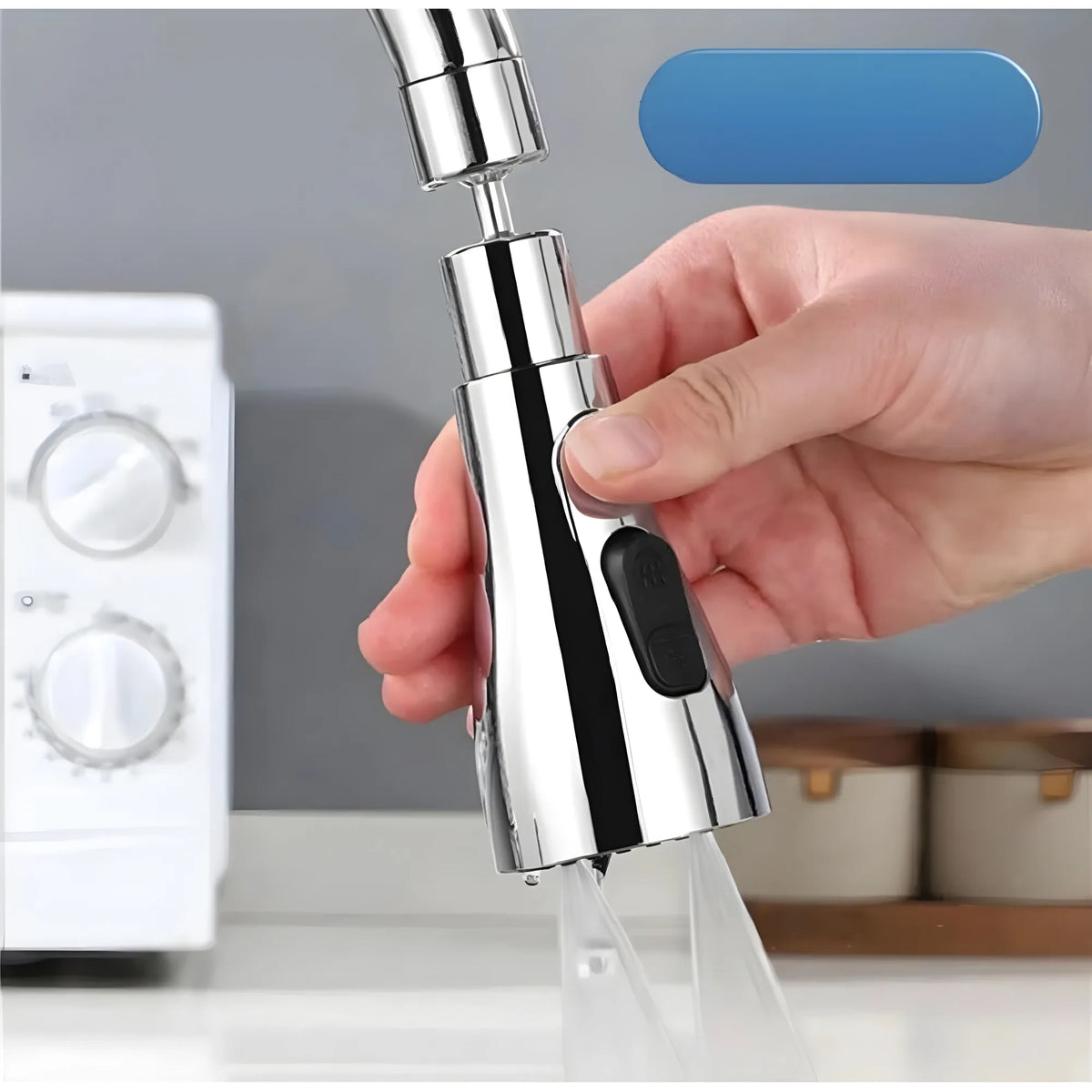 360 Degree Movable Faucet (Silver)