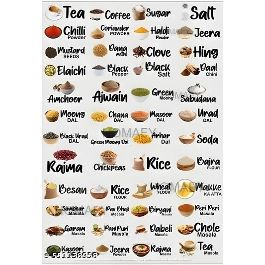 Pack of 2 Kitchen Masala Sticker (Multicolor)