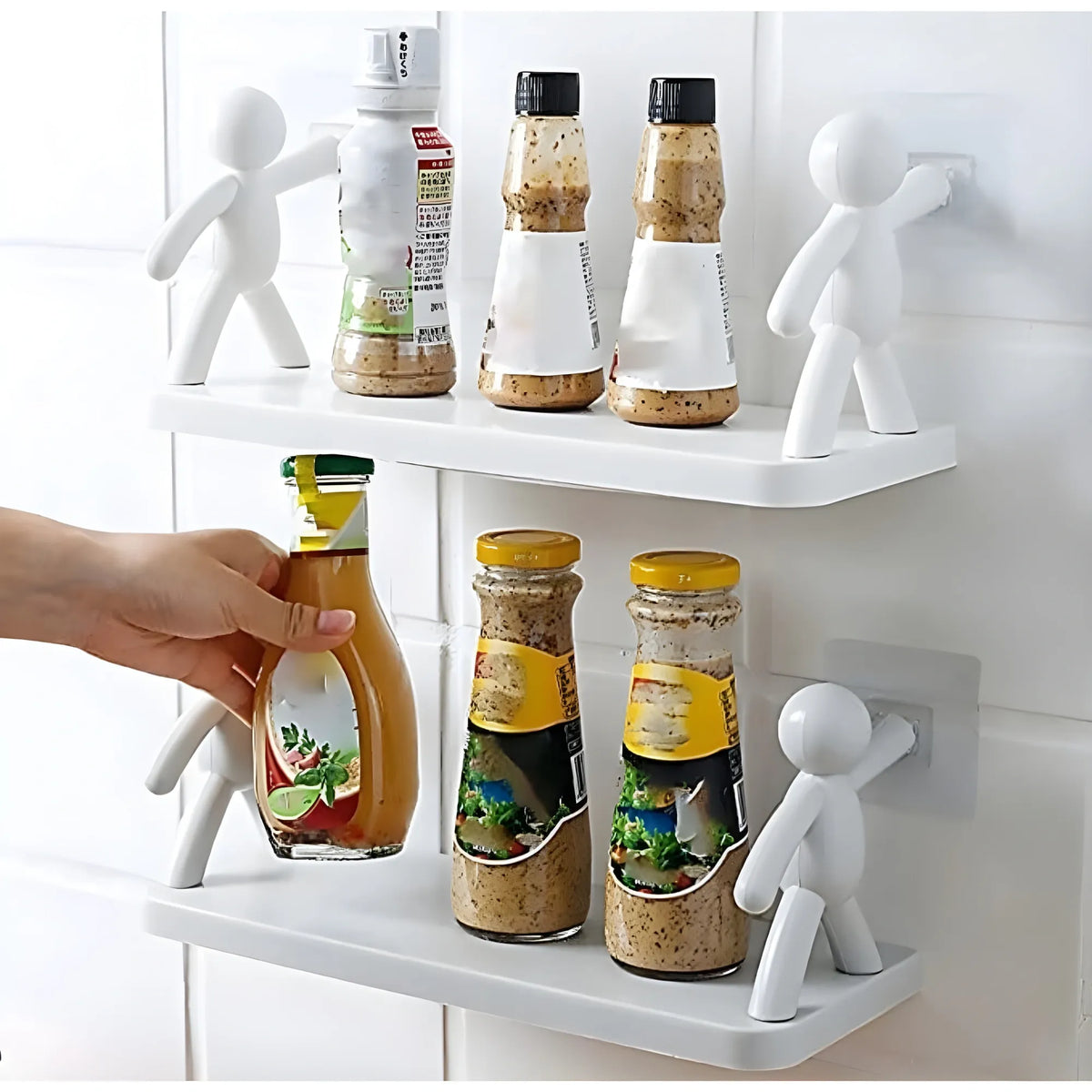 Pack of 2 Self Adhesive Multipurpose Stand Holder (White)